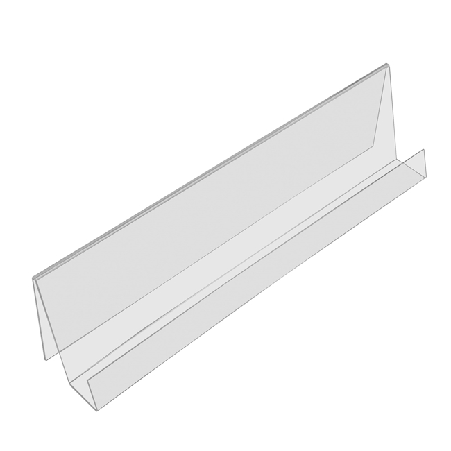 Counter display acrylic transparent 600 x 150 mm